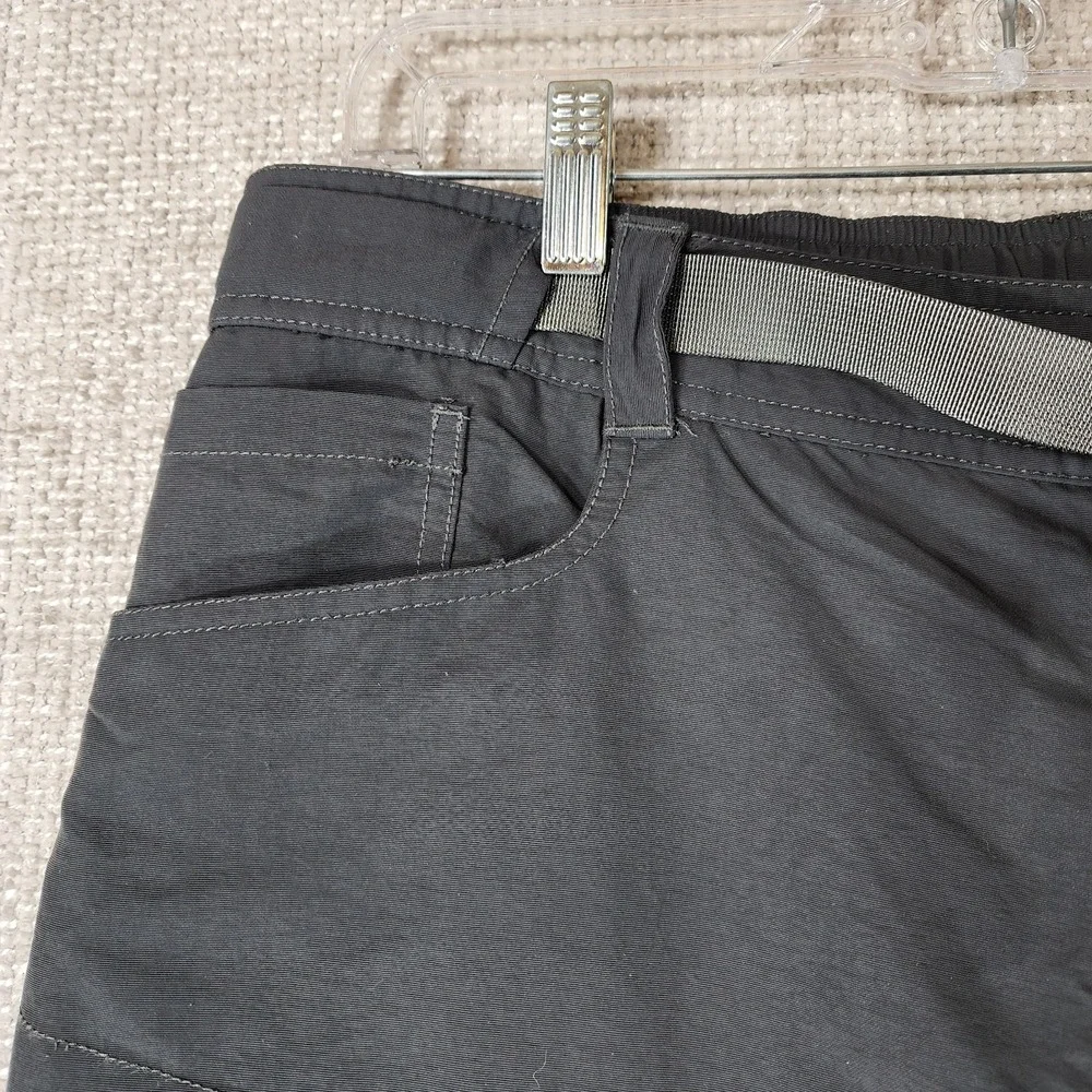 The North Face Convertible Hiking Pants Mens 36x29 Gray Nylon Belted NF0A2WLA